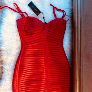 COPY - New Bcbg Maxazria ribbon dress satin red size 0